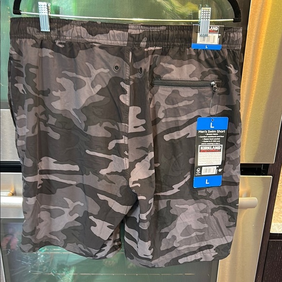 Kirkland Signature Men's Camo Swim Trunks - Picture 1 of 5